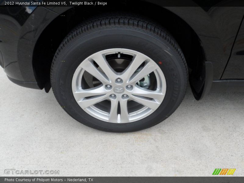 Twilight Black / Beige 2012 Hyundai Santa Fe Limited V6