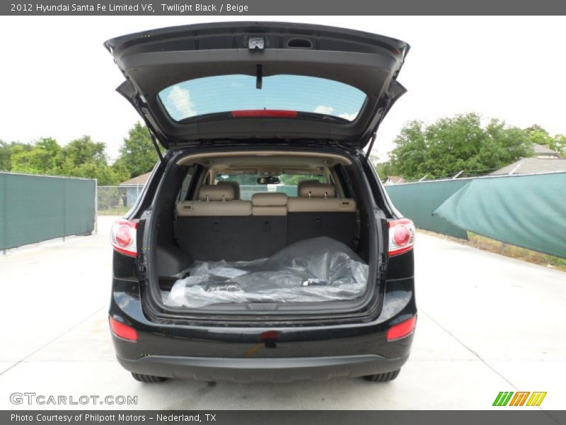 Twilight Black / Beige 2012 Hyundai Santa Fe Limited V6
