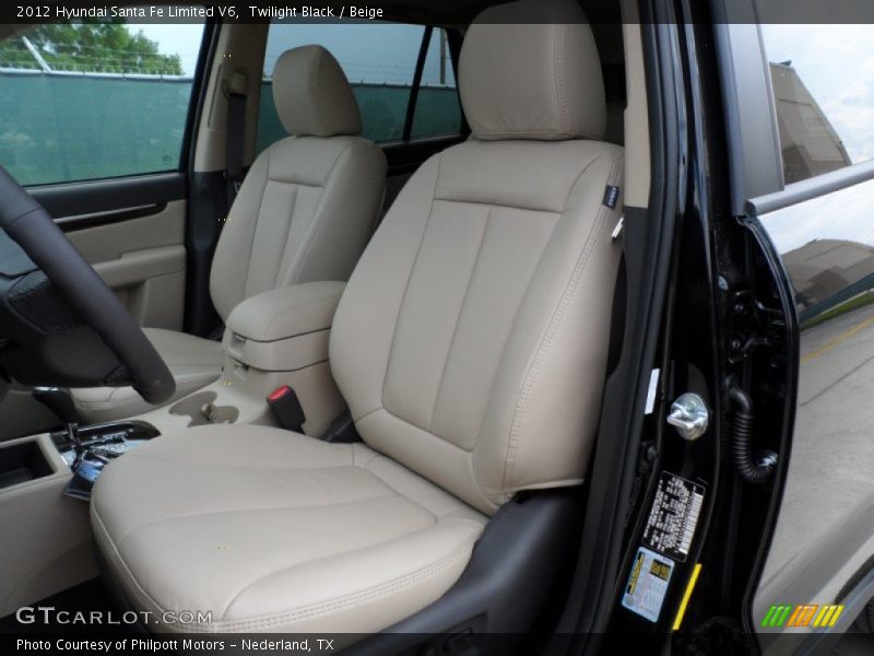 Twilight Black / Beige 2012 Hyundai Santa Fe Limited V6