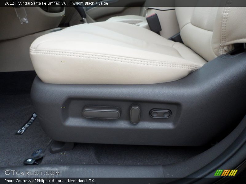 Twilight Black / Beige 2012 Hyundai Santa Fe Limited V6