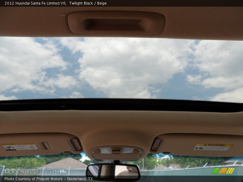 Twilight Black / Beige 2012 Hyundai Santa Fe Limited V6