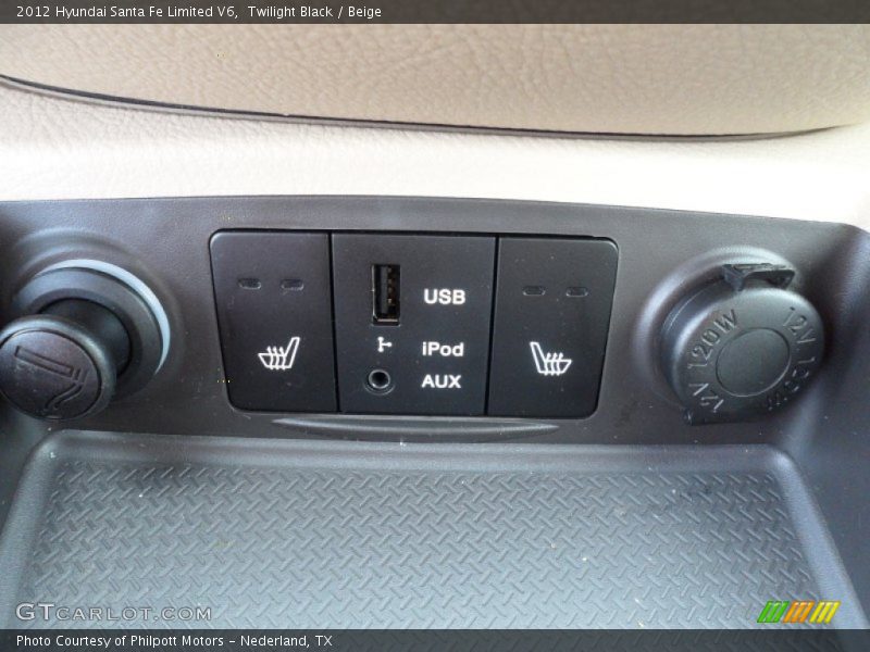 Twilight Black / Beige 2012 Hyundai Santa Fe Limited V6