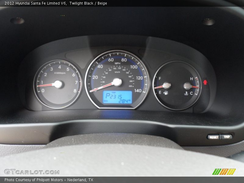 Twilight Black / Beige 2012 Hyundai Santa Fe Limited V6
