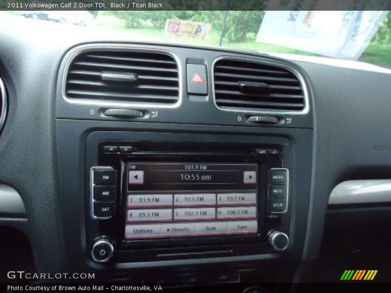 Black / Titan Black 2011 Volkswagen Golf 2 Door TDI
