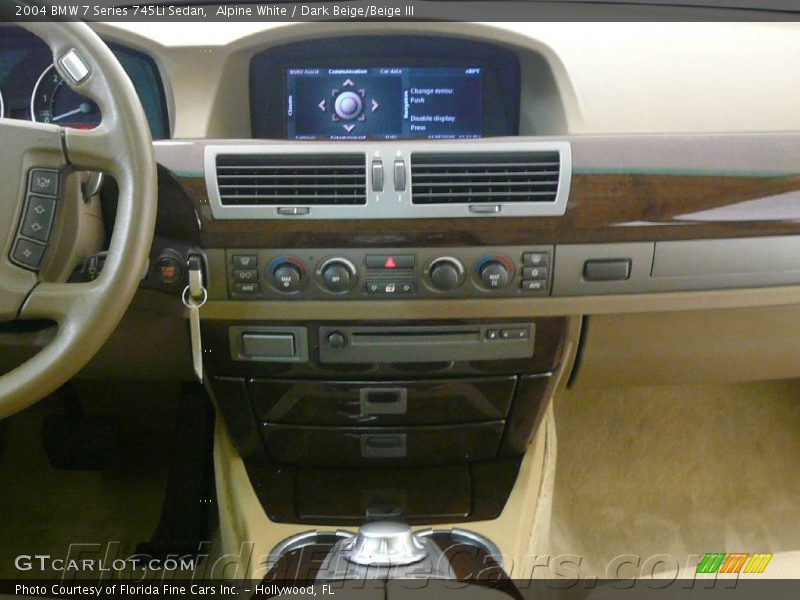 Alpine White / Dark Beige/Beige III 2004 BMW 7 Series 745Li Sedan