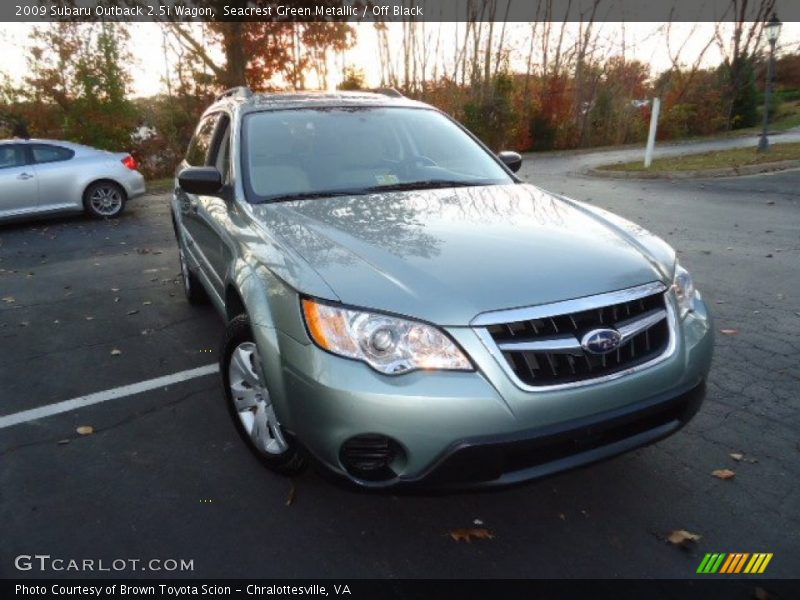 Seacrest Green Metallic / Off Black 2009 Subaru Outback 2.5i Wagon