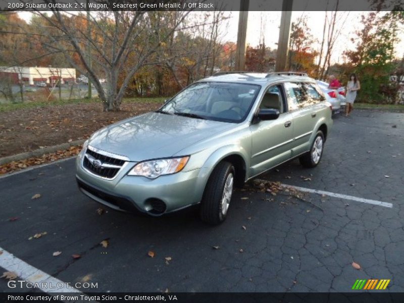 Seacrest Green Metallic / Off Black 2009 Subaru Outback 2.5i Wagon