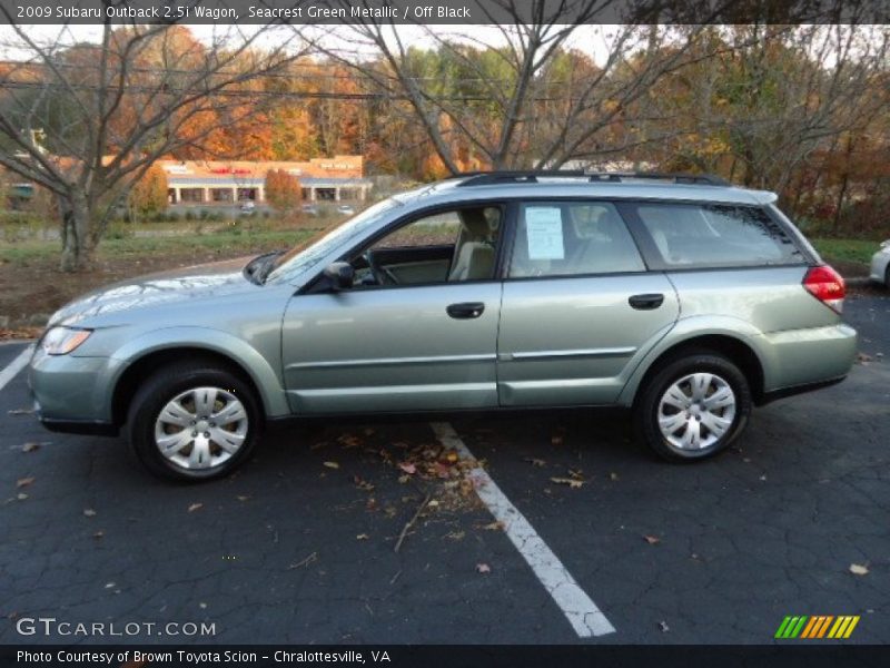 Seacrest Green Metallic / Off Black 2009 Subaru Outback 2.5i Wagon