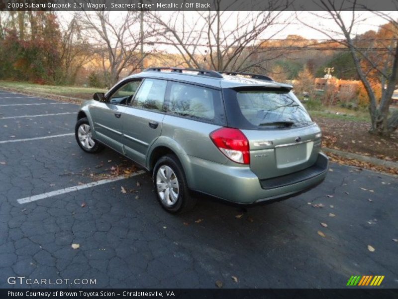 Seacrest Green Metallic / Off Black 2009 Subaru Outback 2.5i Wagon