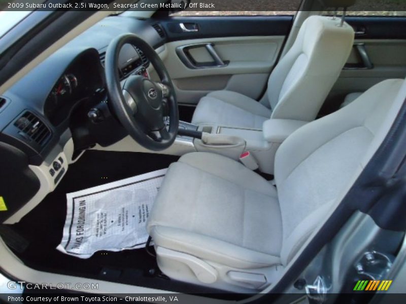 Seacrest Green Metallic / Off Black 2009 Subaru Outback 2.5i Wagon