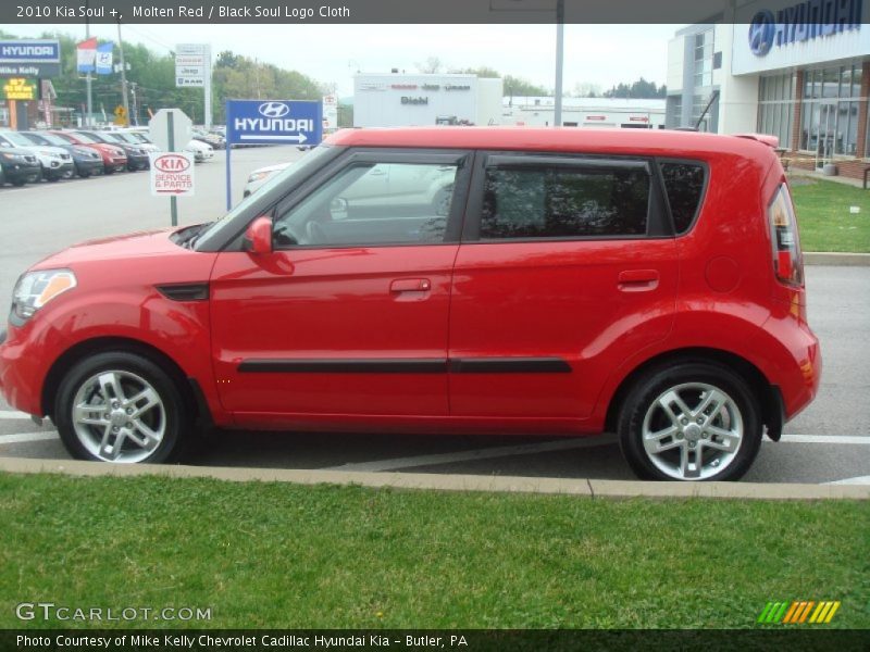 Molten Red / Black Soul Logo Cloth 2010 Kia Soul +
