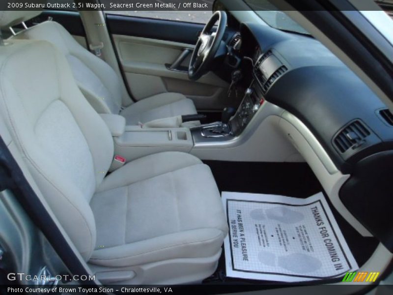 Seacrest Green Metallic / Off Black 2009 Subaru Outback 2.5i Wagon