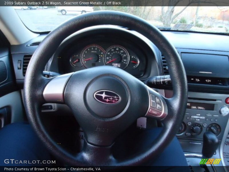 Seacrest Green Metallic / Off Black 2009 Subaru Outback 2.5i Wagon