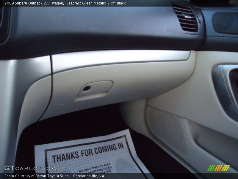 Seacrest Green Metallic / Off Black 2009 Subaru Outback 2.5i Wagon