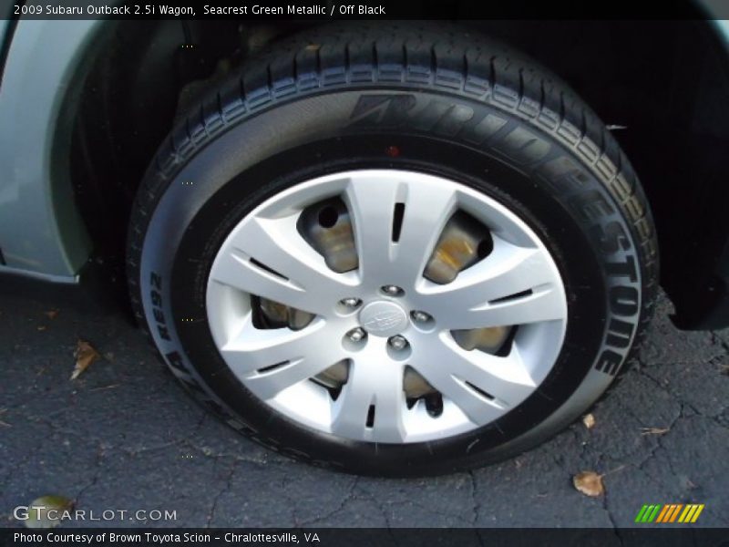 Seacrest Green Metallic / Off Black 2009 Subaru Outback 2.5i Wagon