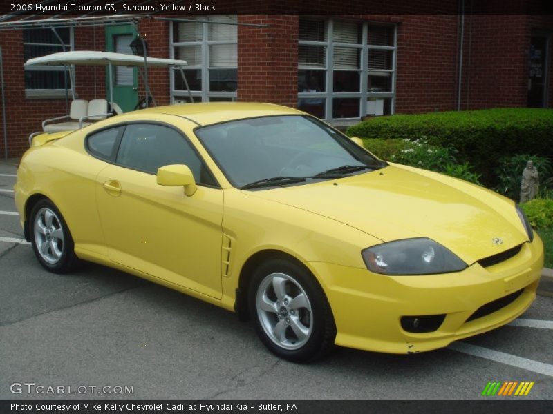 Sunburst Yellow / Black 2006 Hyundai Tiburon GS