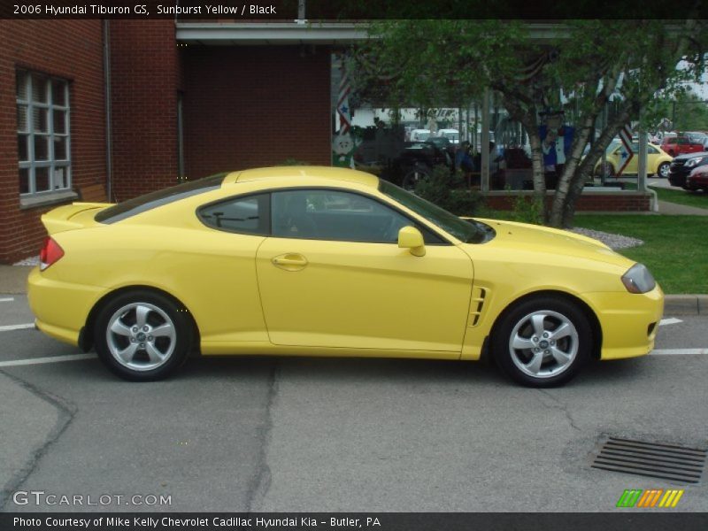 Sunburst Yellow / Black 2006 Hyundai Tiburon GS