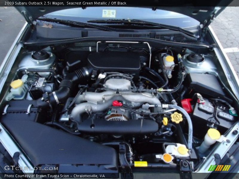 Seacrest Green Metallic / Off Black 2009 Subaru Outback 2.5i Wagon