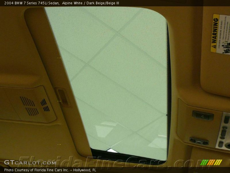 Alpine White / Dark Beige/Beige III 2004 BMW 7 Series 745Li Sedan