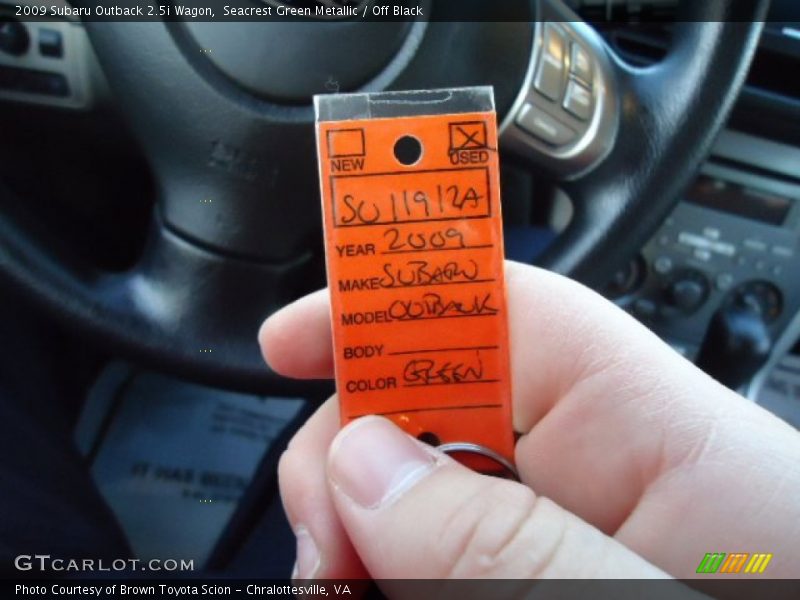 Seacrest Green Metallic / Off Black 2009 Subaru Outback 2.5i Wagon