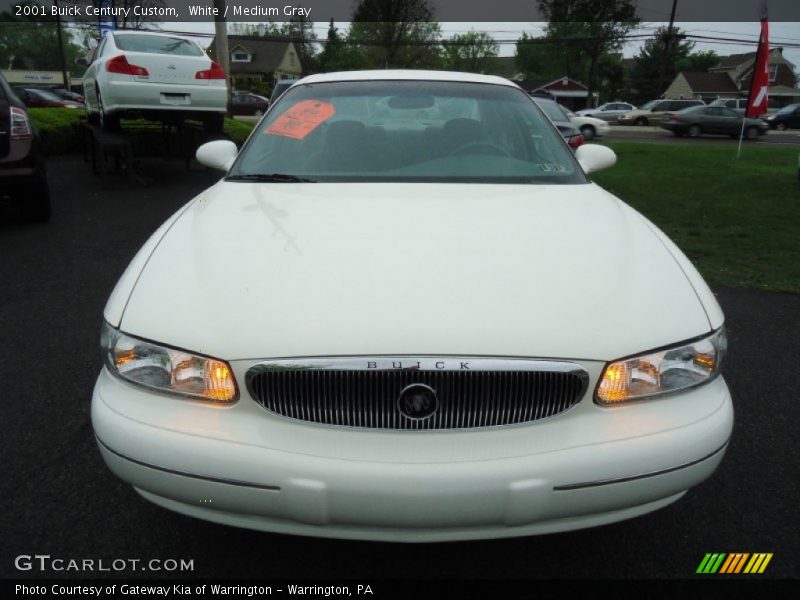 White / Medium Gray 2001 Buick Century Custom