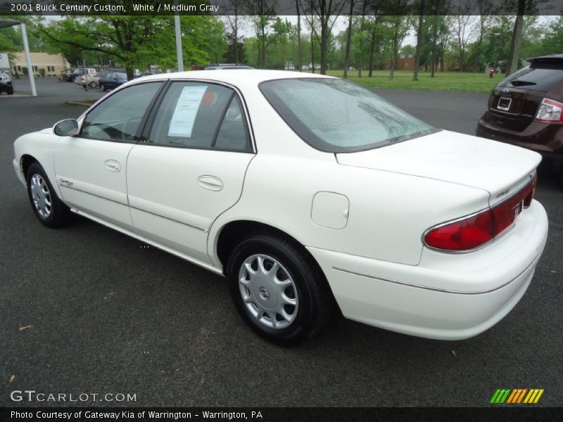 White / Medium Gray 2001 Buick Century Custom