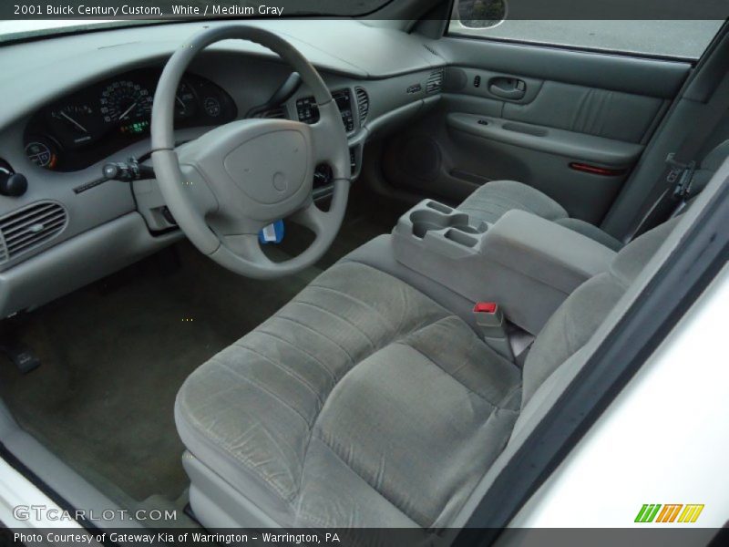 White / Medium Gray 2001 Buick Century Custom