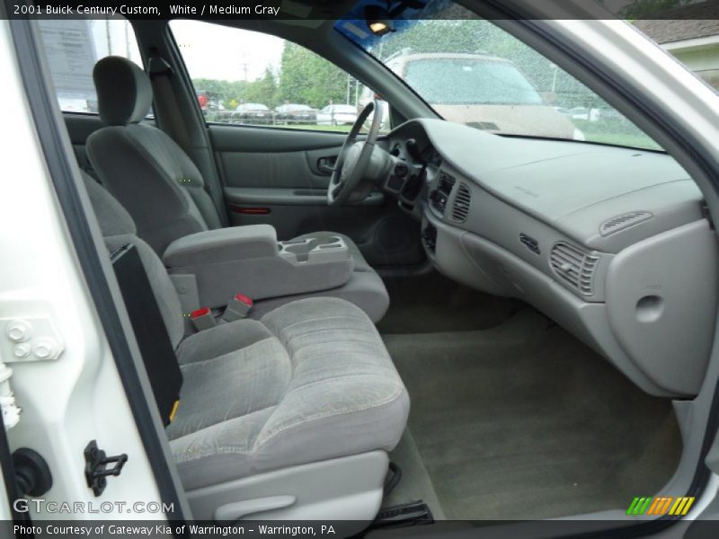 White / Medium Gray 2001 Buick Century Custom