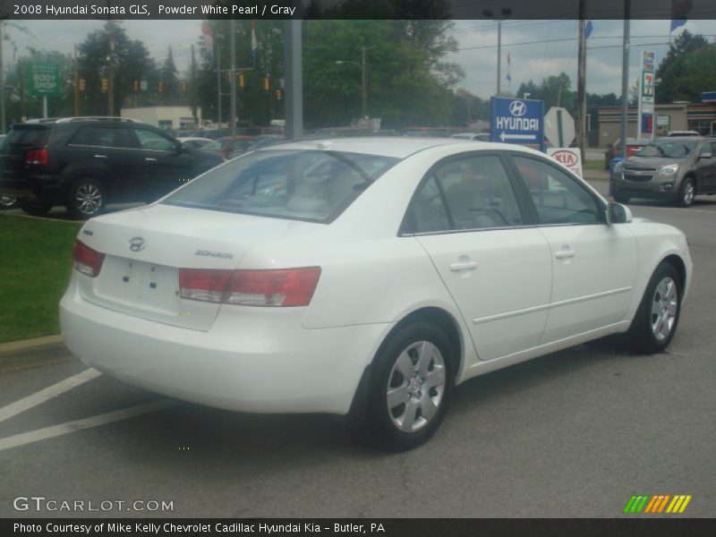 Powder White Pearl / Gray 2008 Hyundai Sonata GLS