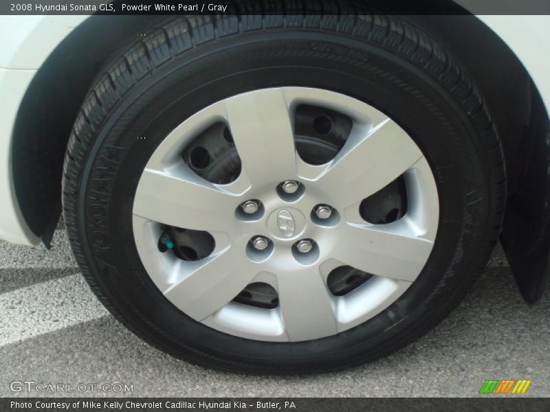 Powder White Pearl / Gray 2008 Hyundai Sonata GLS