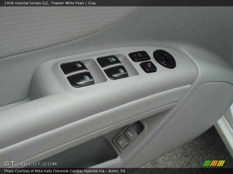 Powder White Pearl / Gray 2008 Hyundai Sonata GLS