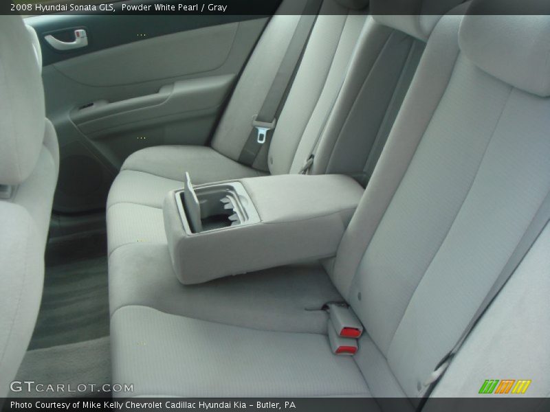 Powder White Pearl / Gray 2008 Hyundai Sonata GLS