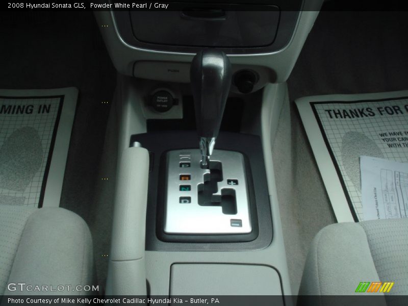 Powder White Pearl / Gray 2008 Hyundai Sonata GLS