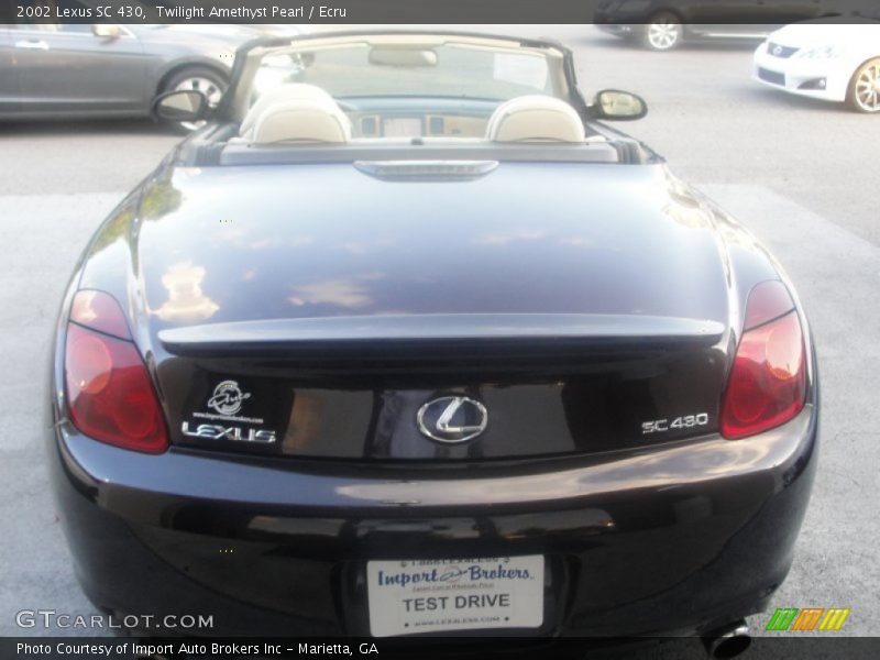 Twilight Amethyst Pearl / Ecru 2002 Lexus SC 430