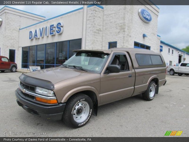 Sandalwood Metallic / Medium Gray 2003 Chevrolet S10 Regular Cab