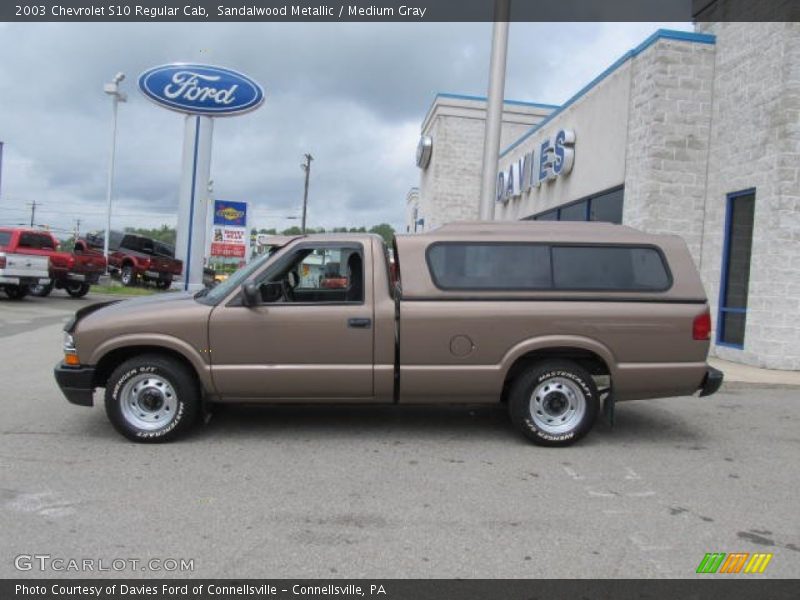 Sandalwood Metallic / Medium Gray 2003 Chevrolet S10 Regular Cab