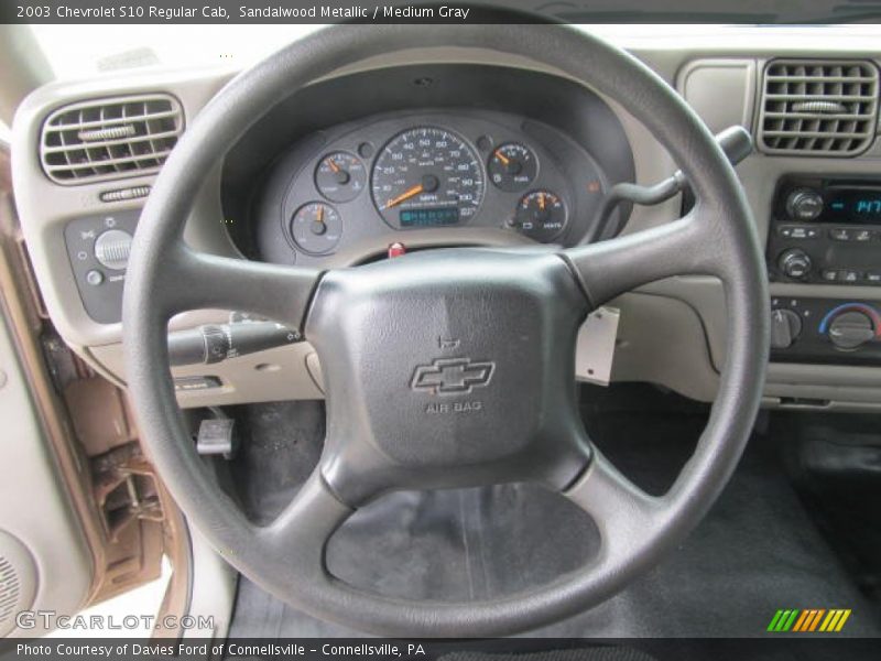 Sandalwood Metallic / Medium Gray 2003 Chevrolet S10 Regular Cab