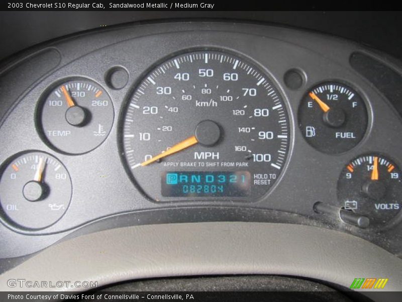 Sandalwood Metallic / Medium Gray 2003 Chevrolet S10 Regular Cab