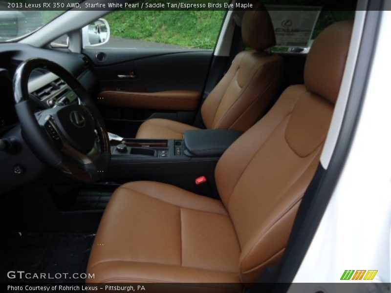  2013 RX 350 AWD Saddle Tan/Espresso Birds Eye Maple Interior