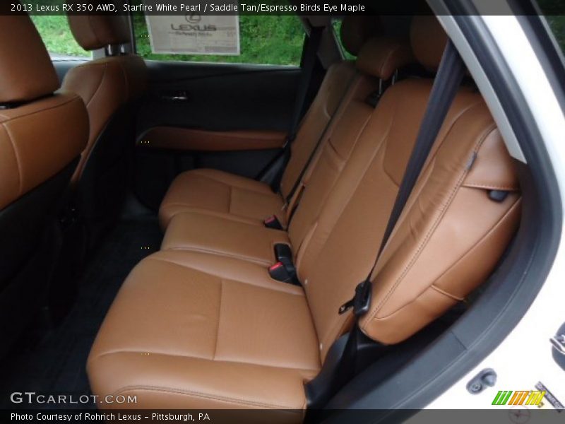  2013 RX 350 AWD Saddle Tan/Espresso Birds Eye Maple Interior
