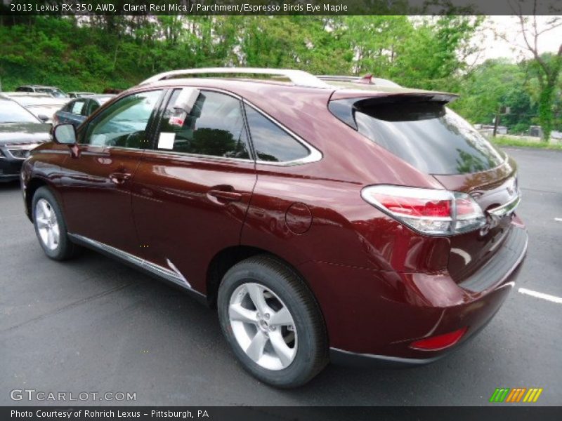 Claret Red Mica / Parchment/Espresso Birds Eye Maple 2013 Lexus RX 350 AWD
