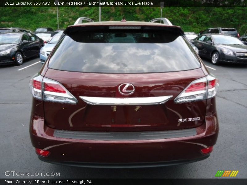 Claret Red Mica / Parchment/Espresso Birds Eye Maple 2013 Lexus RX 350 AWD