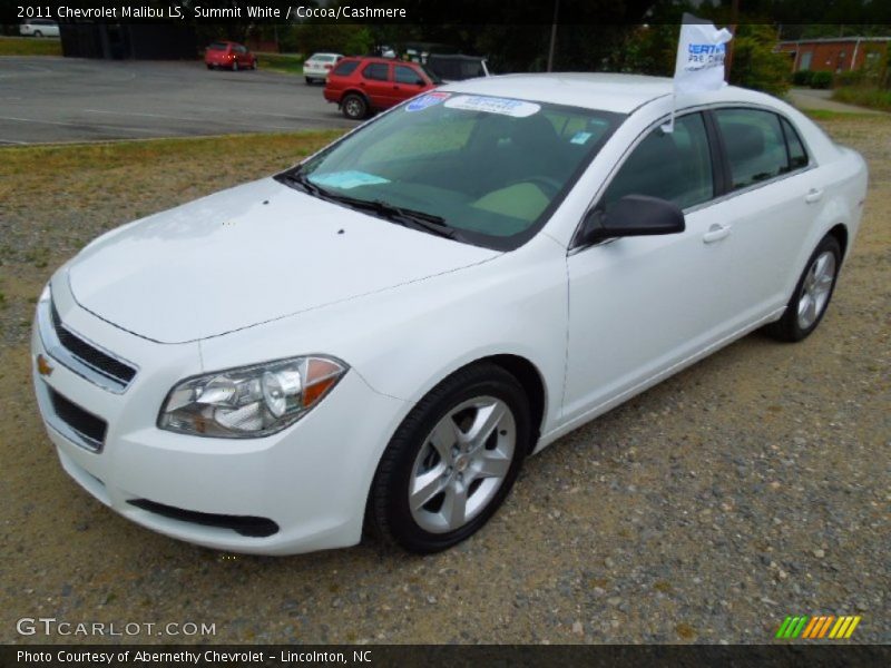 Summit White / Cocoa/Cashmere 2011 Chevrolet Malibu LS