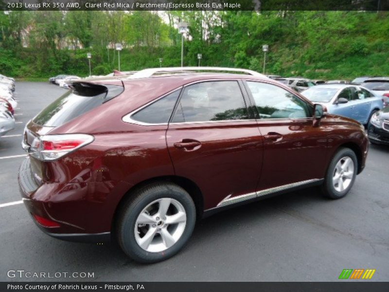 Claret Red Mica / Parchment/Espresso Birds Eye Maple 2013 Lexus RX 350 AWD