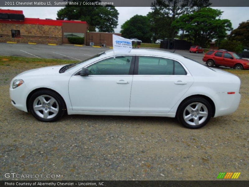 Summit White / Cocoa/Cashmere 2011 Chevrolet Malibu LS