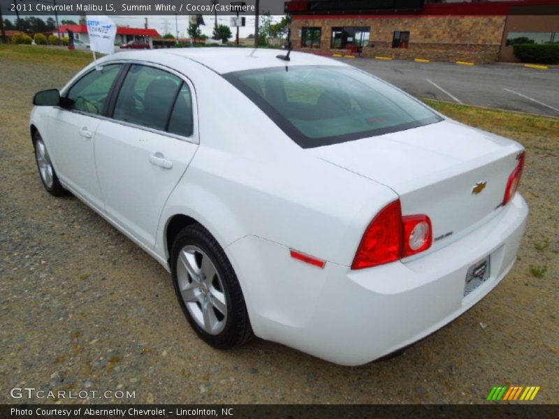 Summit White / Cocoa/Cashmere 2011 Chevrolet Malibu LS