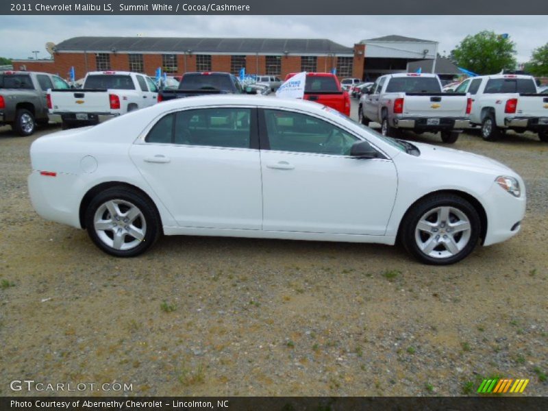 Summit White / Cocoa/Cashmere 2011 Chevrolet Malibu LS