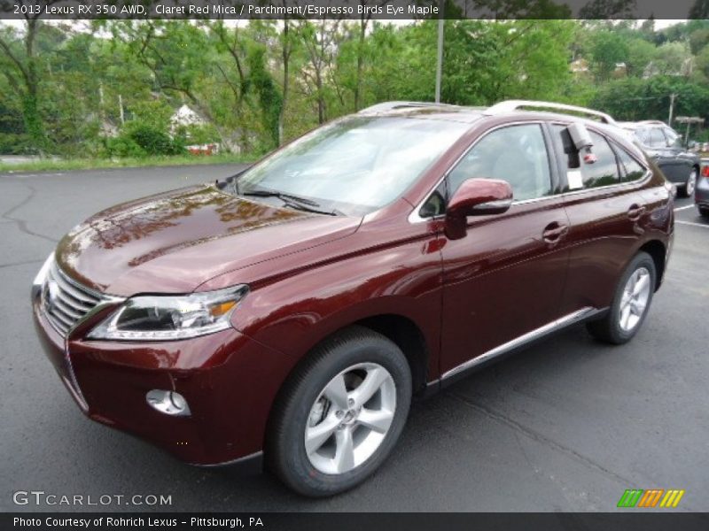 Claret Red Mica / Parchment/Espresso Birds Eye Maple 2013 Lexus RX 350 AWD