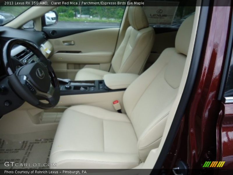  2013 RX 350 AWD Parchment/Espresso Birds Eye Maple Interior