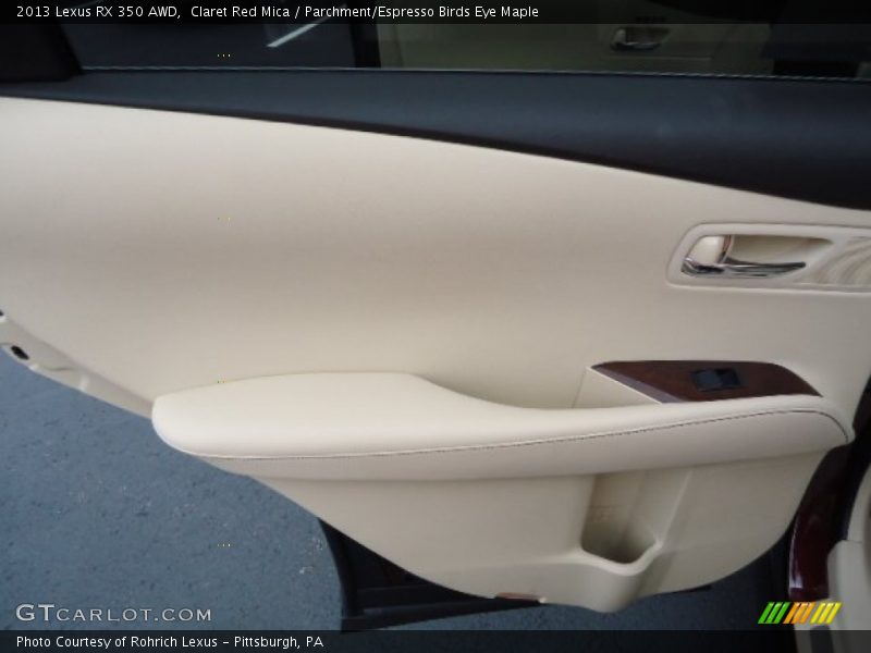 Claret Red Mica / Parchment/Espresso Birds Eye Maple 2013 Lexus RX 350 AWD